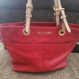 Michael Kors red tote purse
